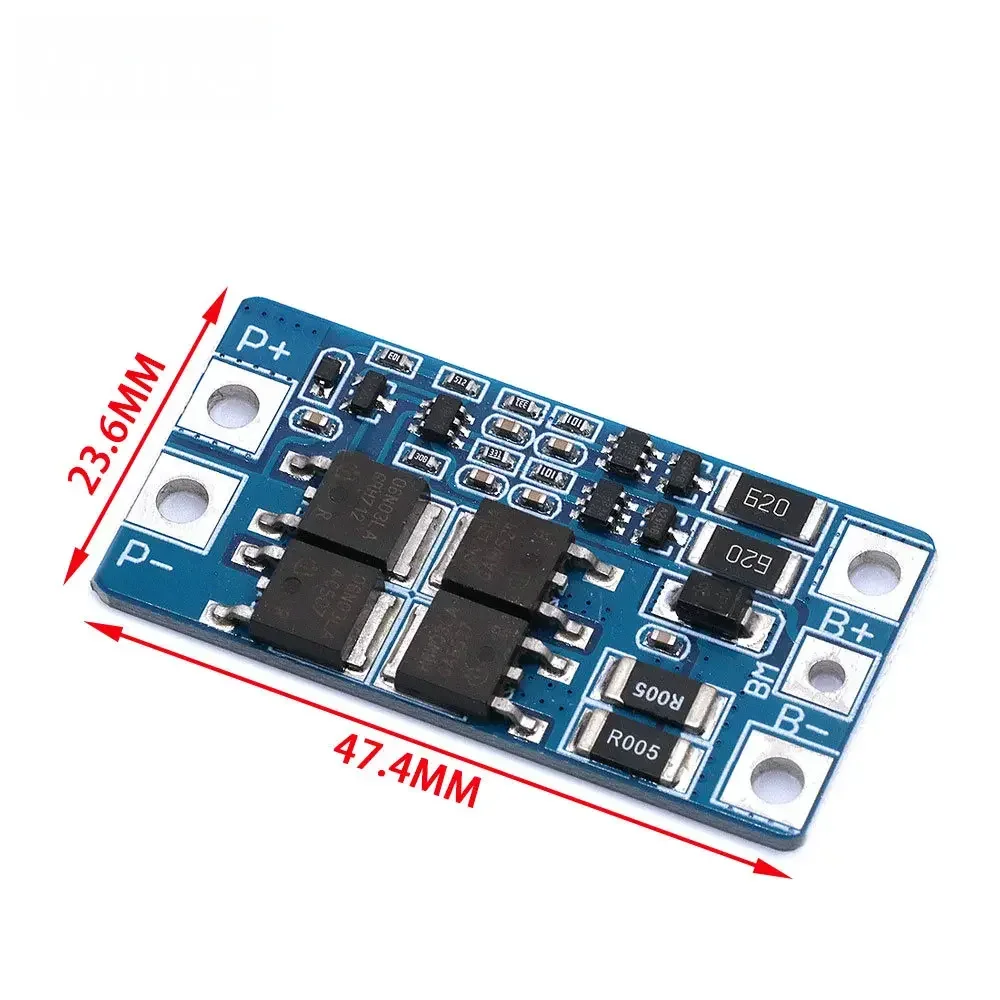 2S 10A 7.4V 18650 แบตเตอรี่ลิเธียมแบตเตอรี่ 8.4V Balanced โมดูลชาร์จ PCB PCM พร้อมฟังก์ชั่น Balance สําหรับ Power Bank