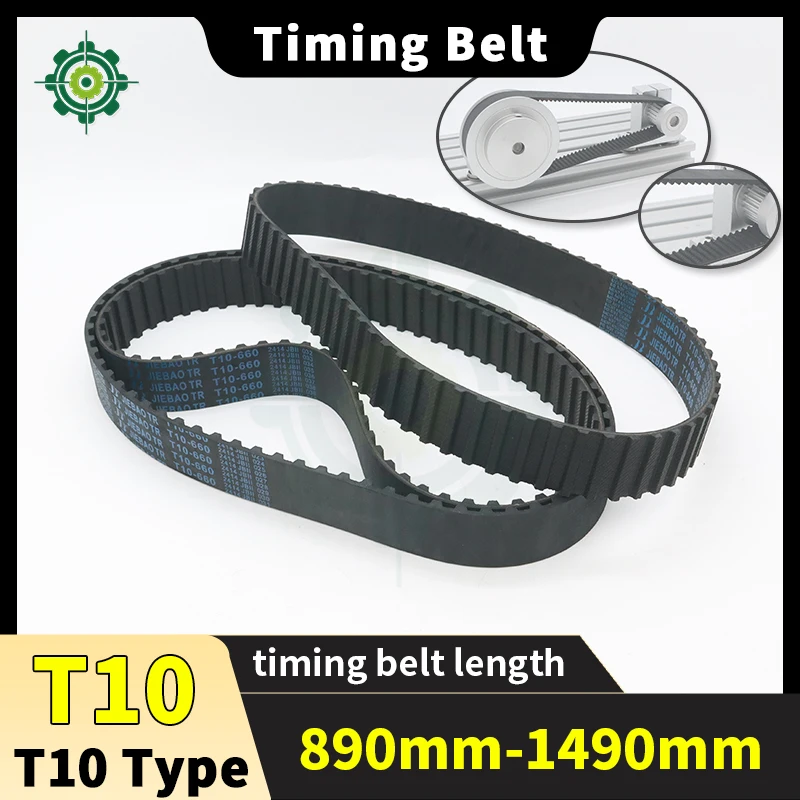 

T10 Timing Belt 890mm to 1490mm Belt 15mm 20mm 25mm T10 Synchronous Belt 30mm 40mm 50mm T10 Closed Loop Rubber Timing Belt T10