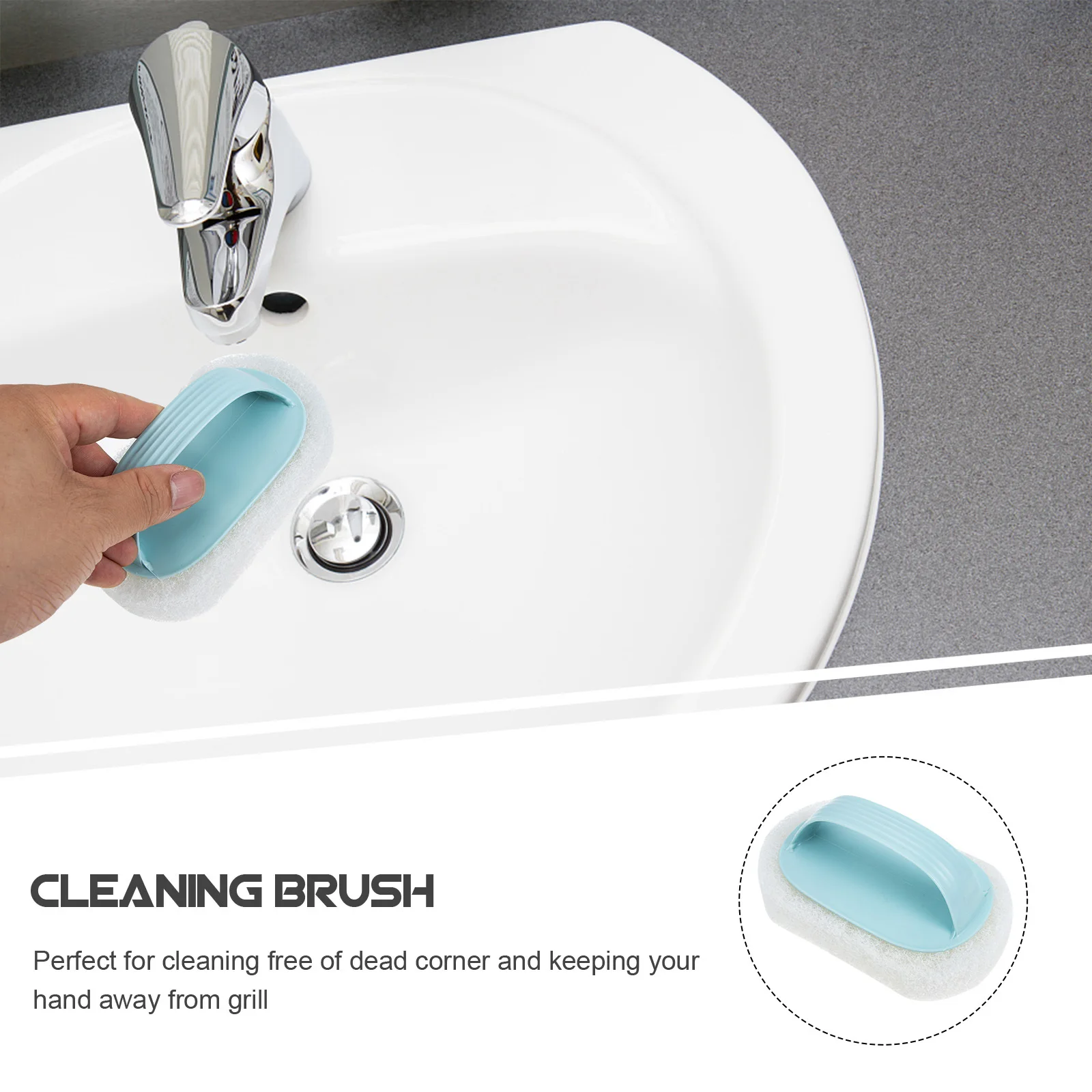 

6pcs Grill Rack Cleaning Brush Bristle Free Bbq Sponge Scrubber Kitchen Countertop Cleaner Heavy Duty Oil Stain Remover For