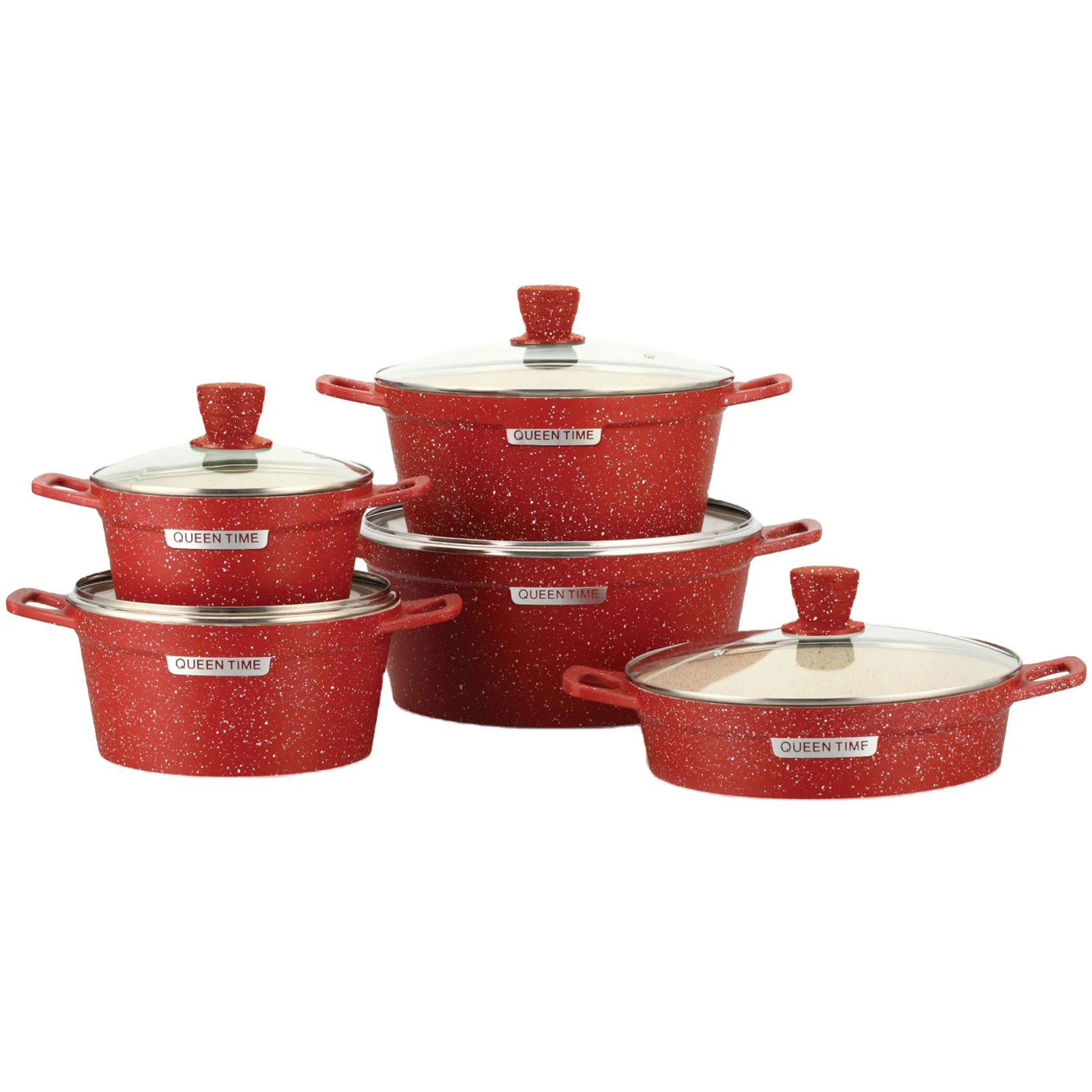 

With Aluminum Nonstick Casserole Cooking Pot Kitchenware Die-casting Cookware Set