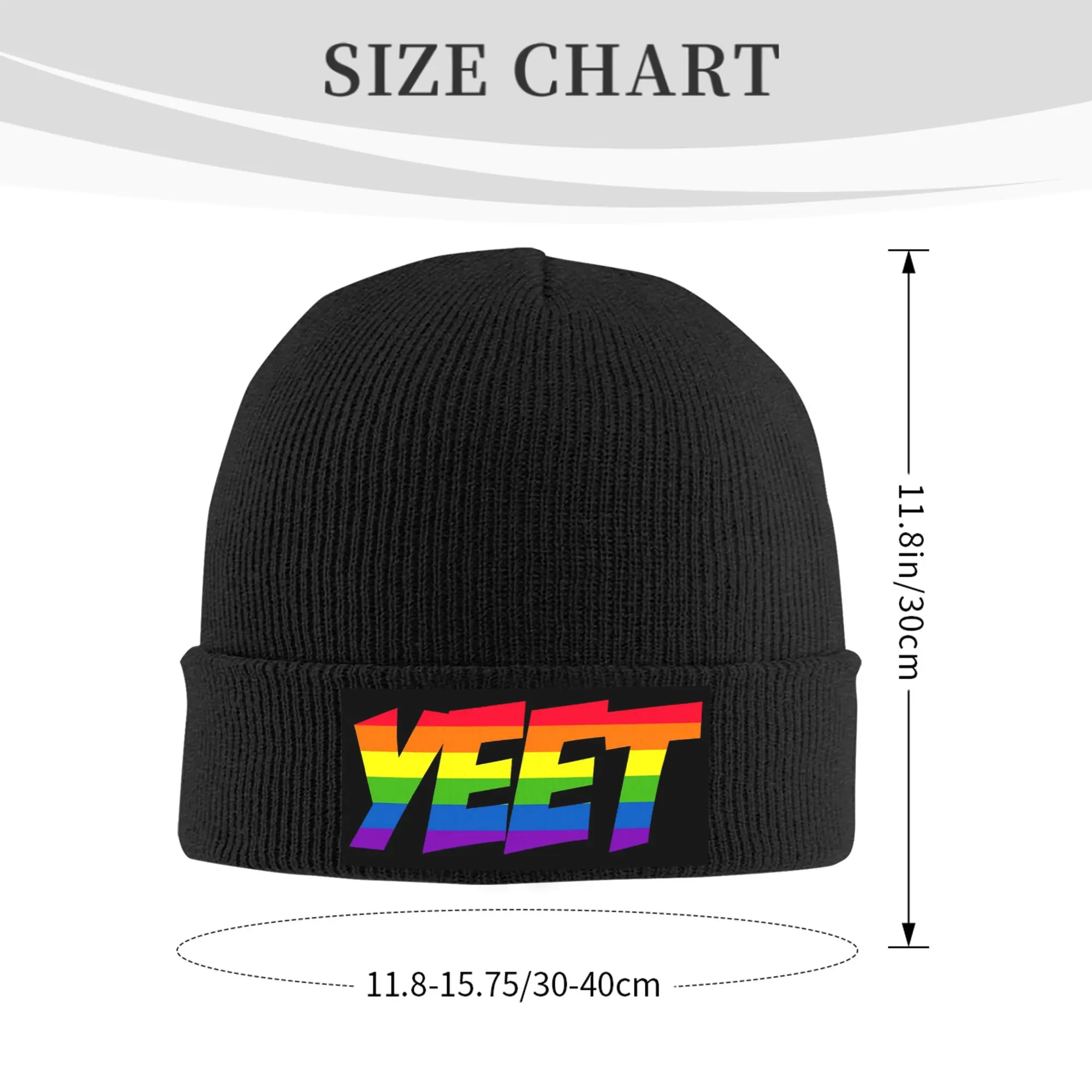 Yeet Jey Uso Yeeted Slang Rainbow Skullies Beanies Caps Streetwear Winter Warm Women Men Knit Hat Adult Unisex  Bonnet Hat
