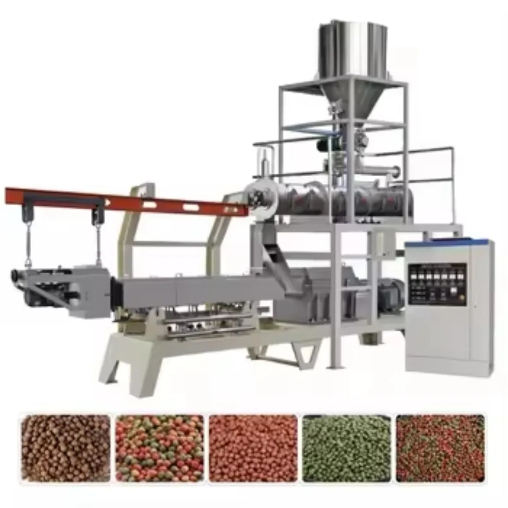 Energy Saving Screw Extruder Dog Food Processing Line with PLC Motor Gear Food Grade Stainless Steel Pellet Machine