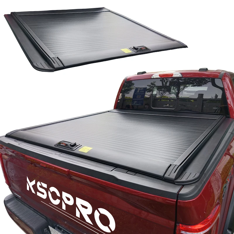 

KSCPRO Aluminum Alloy Manual Retractable Truck Bed Tonneau Roller Shutter Pickup Cover for Isuzu D-max 2012-2023