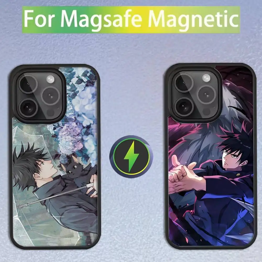 

Anime Megumi Fushiguro Phone Case For iPhone 16,15,14,13,12,11,Pro,Max,Plus,Mini,SE Magsafe Magnetic Wireless Charging