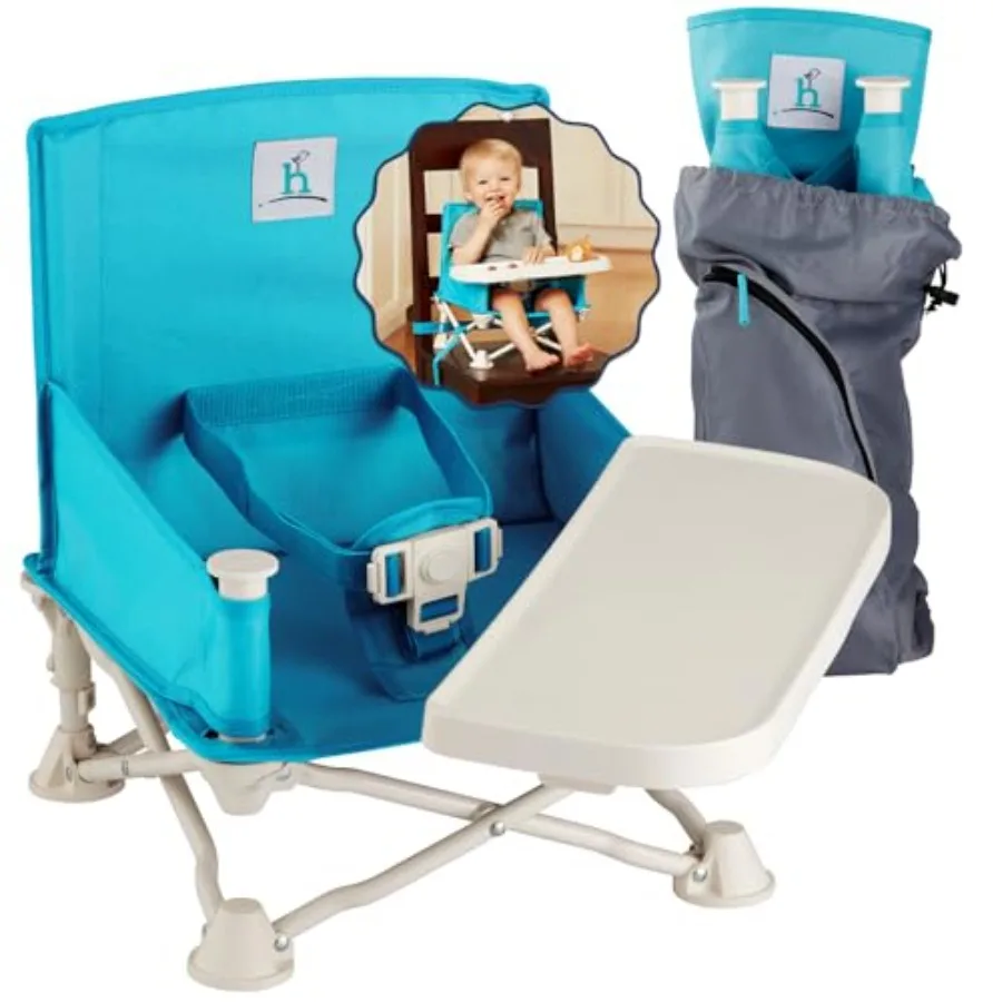 

Hiccapop OmniBoost Travel Booster Seat with Tray for Baby Folding Portable Seat for Dining Table Camping Beach Grandma's Tip-Fr