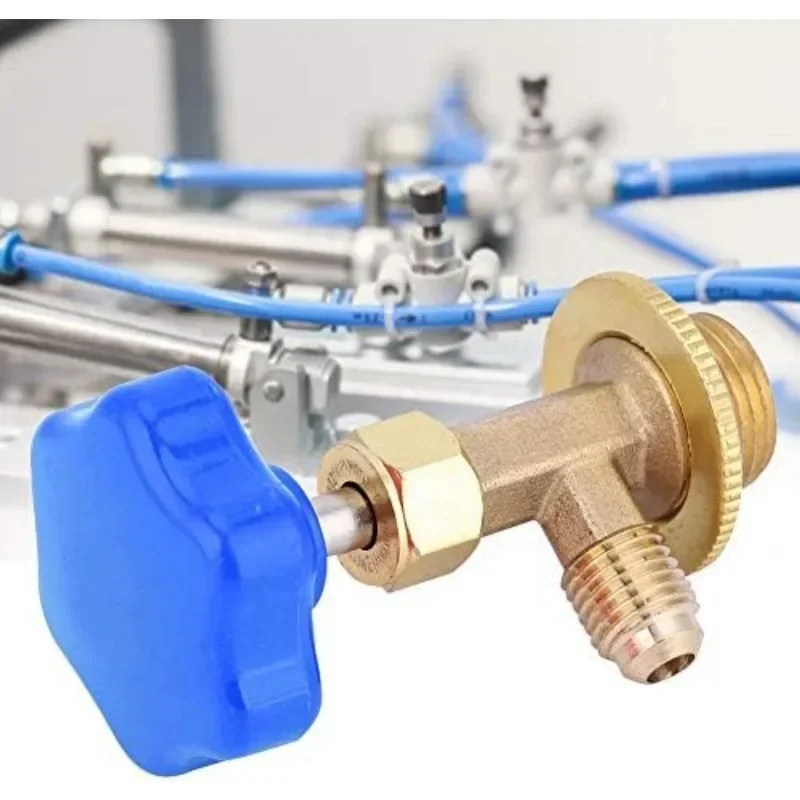 Refrigerant Bottle Opener Air Conditioner Refrigerant Can Tap Valve Bottle Opener Tool Brass Dispensing Valve R410 D4L5