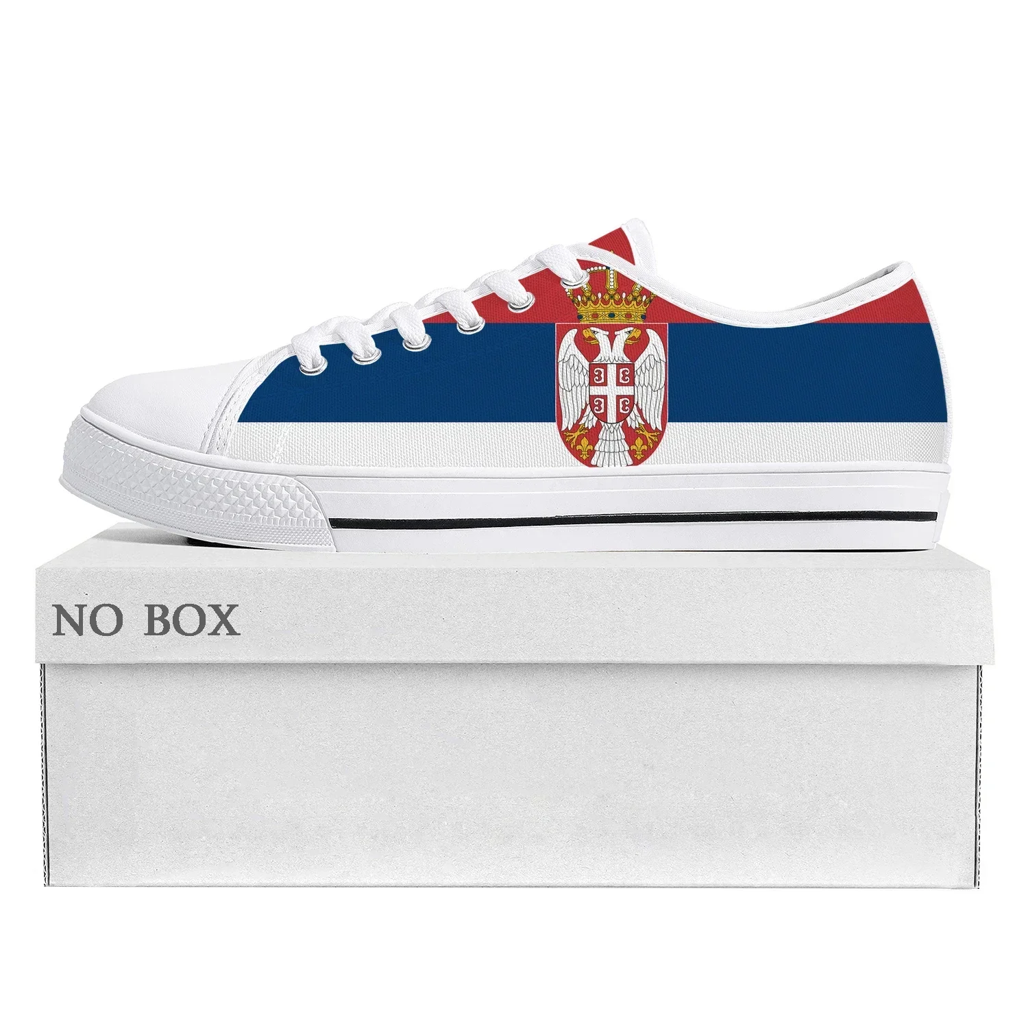 Serbian Flag Low Top High Quality Sneakers Mens Womens Teenager Canvas Sneaker Serbia Prode Casual Couple Shoes Custom Shoe
