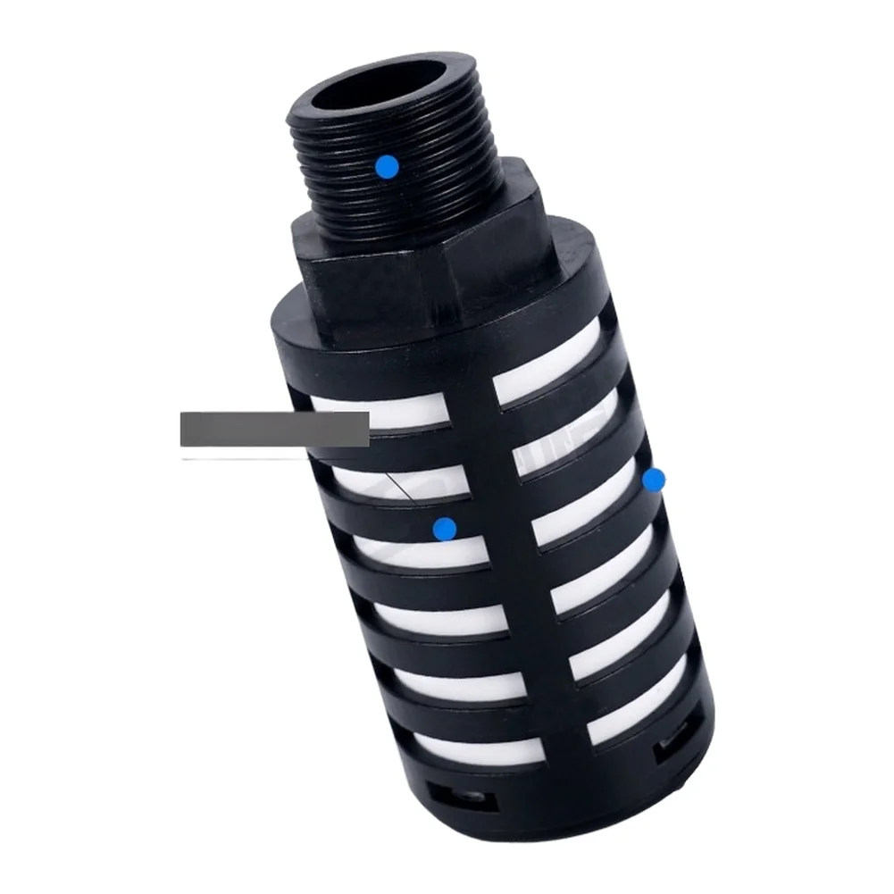 Blue White Orange Colored Plastic Pneumatic Muffler 1 Inch 1/4 NPT Thread for Compressed Air Noise Suppression