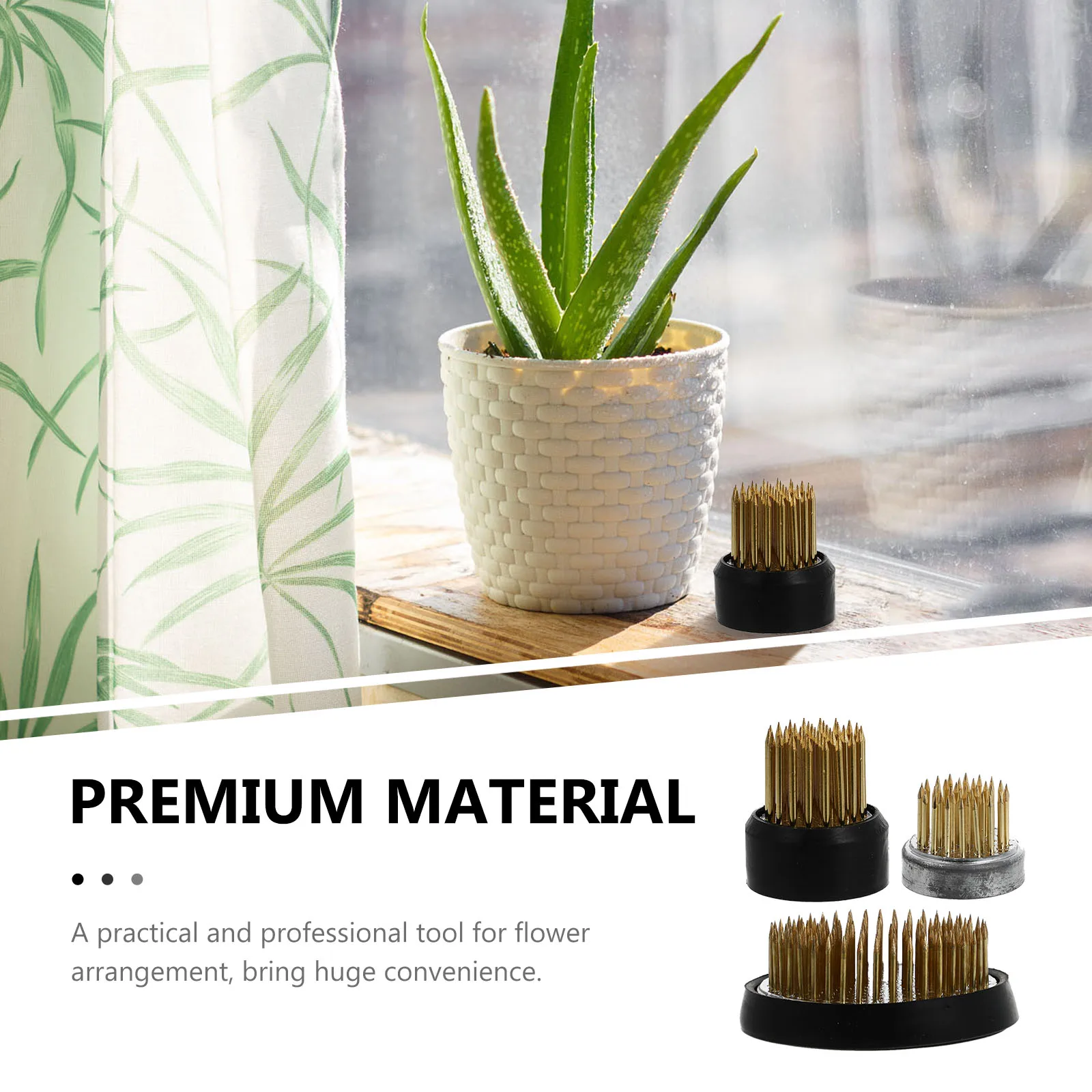 

3pcs Arranging Needle Base Holder Round Flower Arrangement Tool For Diy Floral Design Tabletop Decor Fixed Flower Base