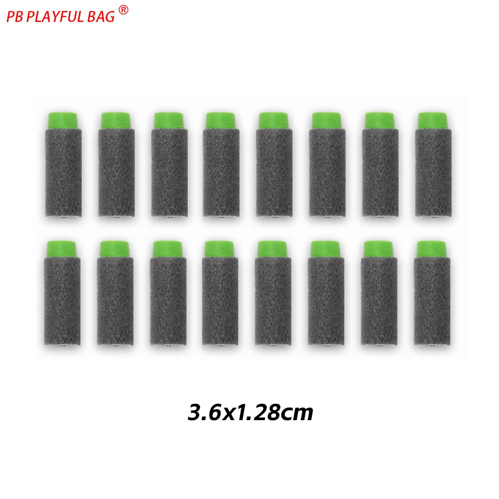 3.6x1.3 CM Korte Zachte Spons Kogels Speelgoed Schuim Munitie Paars Rood Geel Zwart Speelgoed Zachte Kogel Pistool accessoire QJ110