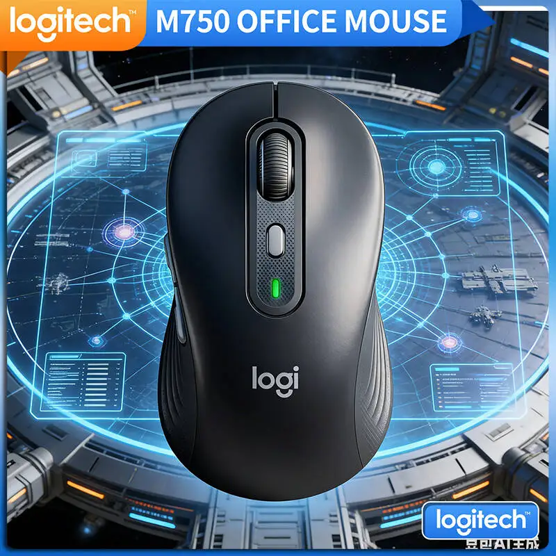 

Silent M750 Ergonomic Mouse - 90% Noise Reduction, 4000 DPI, SmartWheel, 24-Month Battery, Business Ready