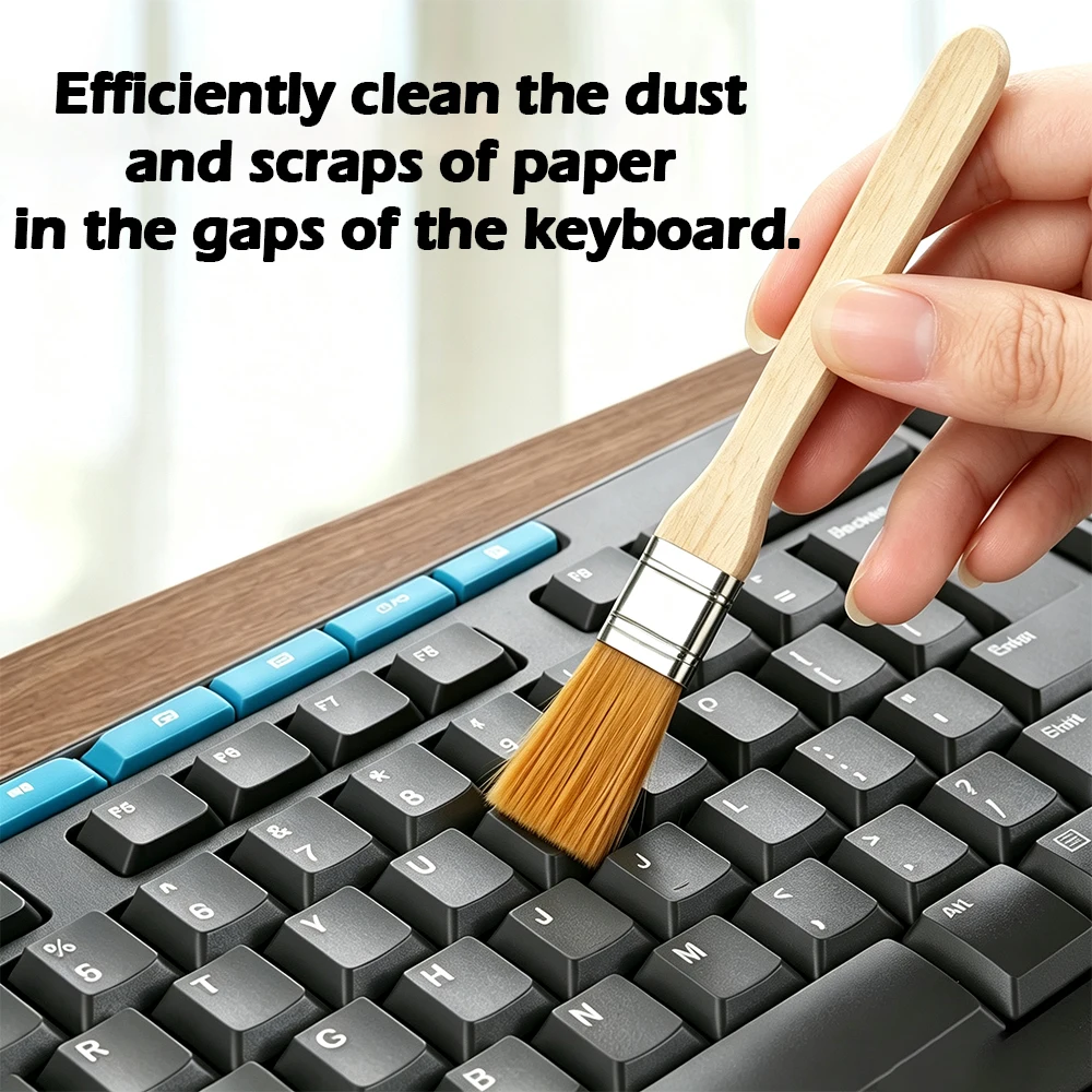 1-20PCS Wood Handle Cleaning Brush, Multi-purpose Dust Removal Brush For Game Controller Keyboard Circuit Board Maintenance