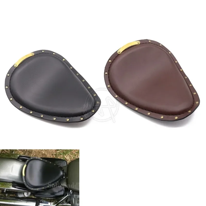 

Motorcycle PU Leather SOLO Driver Seat Rivet Style Universal Fit for Harley Suzuki Honda Yamaha Universal