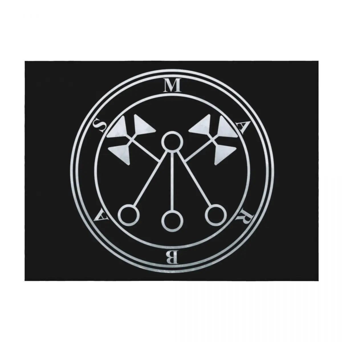 

Sigil of Marbas - White Throw Blanket Beach Beautifuls manga blankets and throws Blankets