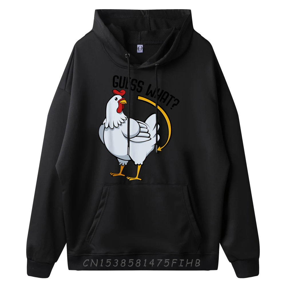 Slogan Chicken Shirtsguess What Chicken Butt Crew Neck Hoodies Labor Day Hoodies Long Sleeve Dad Retro Funny Sweatshrt