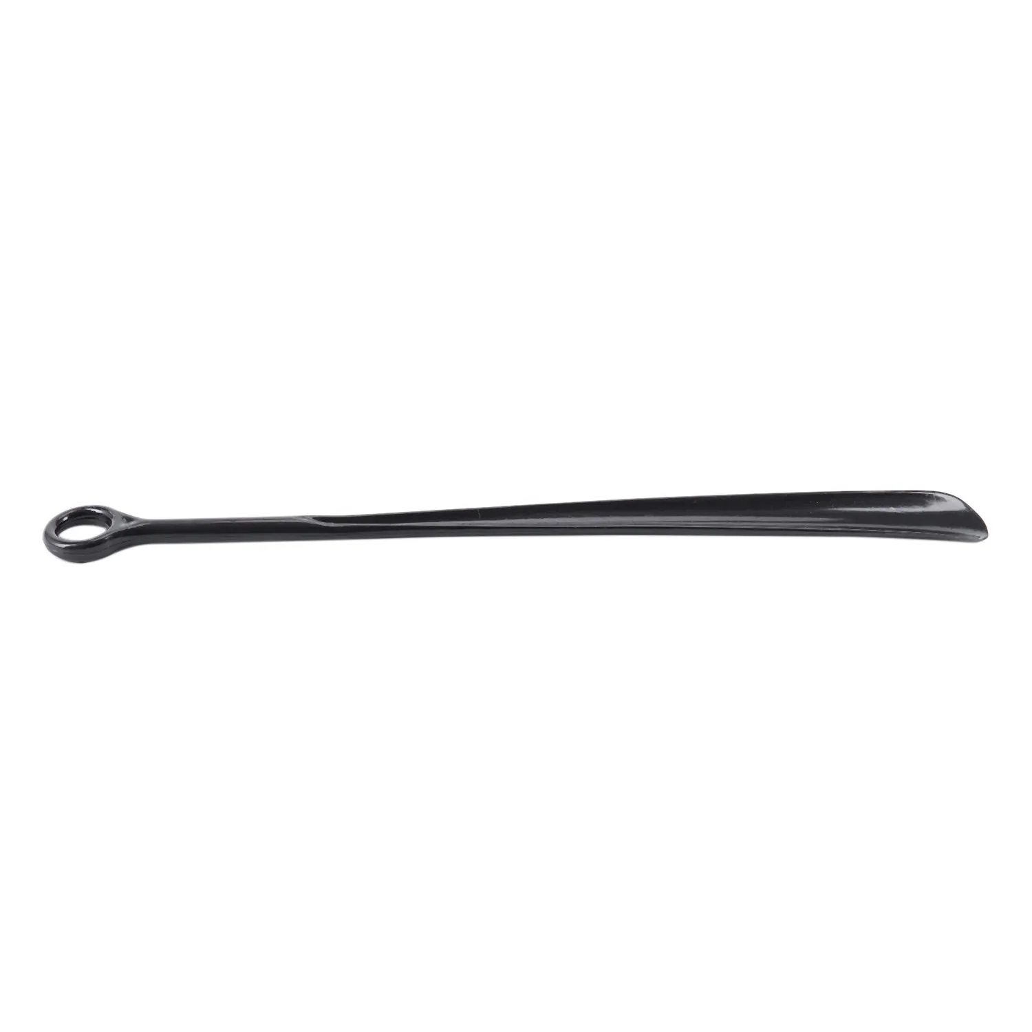 18.5inch Plastic Extra Long Handle Shoe Horn Shoehorn Flexible Easy Sturdy Slip Aid, 1x Black