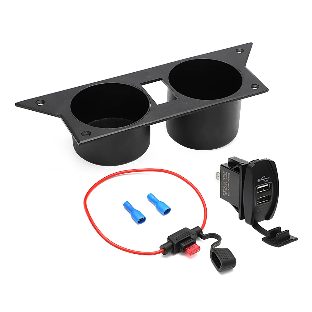 USB Charger Cup Holder Drink Holder Water Cup Holder W/ powered USB Port Car For 1982-1992 Chevrolet Camaro 3rd Gen/ThirdGen