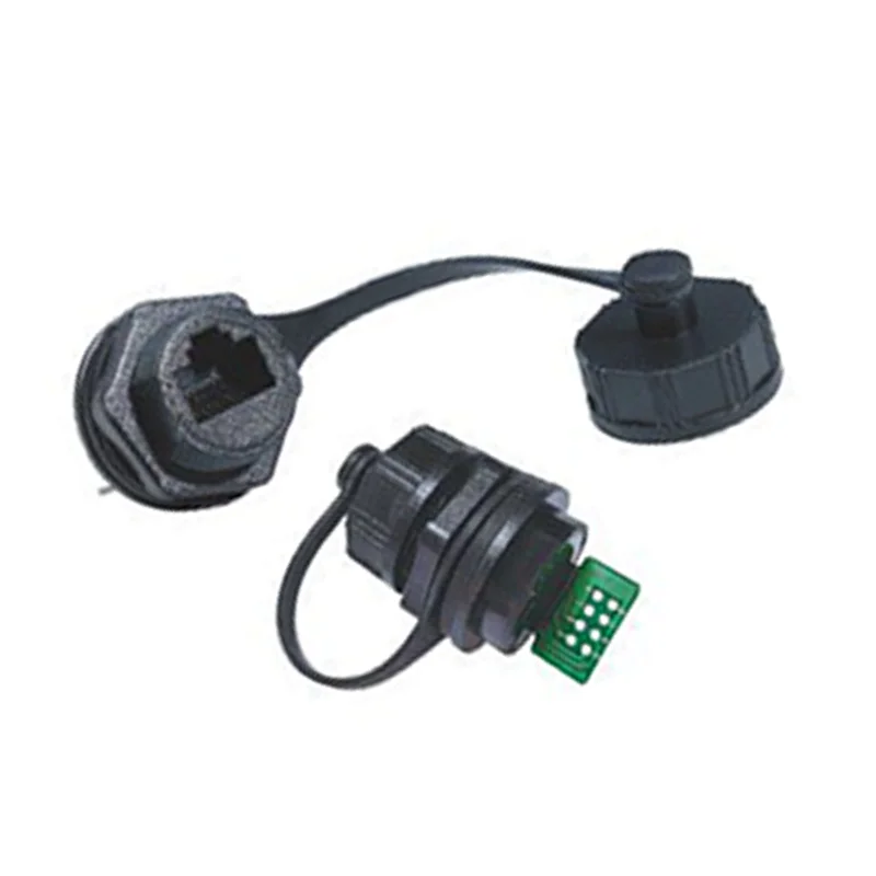 ELEWIND Waterproof aviation plug Plastic with PCB board straight through network waterproof connector