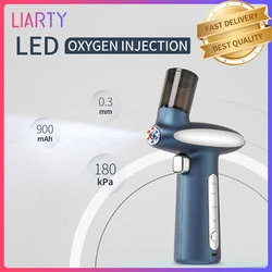 0.3mm Photon Oxygen Injection zestaw do makijażu Airbrush Nano Mist rozjaśnianie skóry głębokie nawilżenie niebieskie czerwone światło Photon odmłodzenie