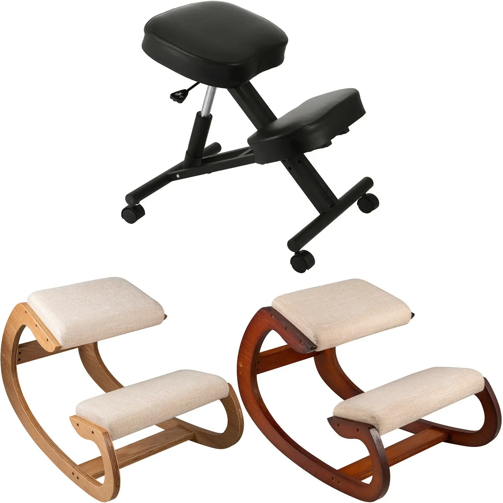 

Ergonomic Kneeling Chair Heavy Duty Better Posture Kneeling Stool Office Chair Home for Body Shaping Relieveing Stress Meditatio