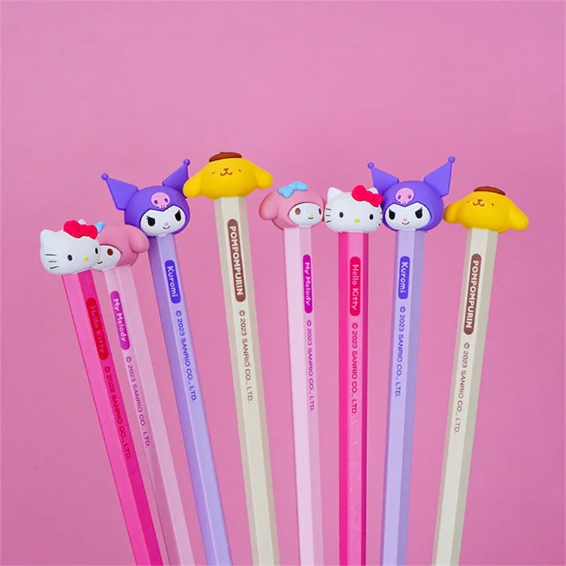 Sanrio Kawaii My Melody Chopsticks Hello Kitty Kuromi Anime Cartoon Creative Children Students Mini Doll Cute Portable Tableware