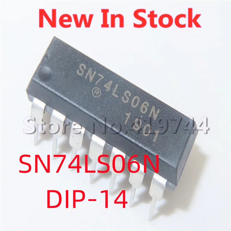 5PCS/LOT SN74LS06N 74LS06 DIP-14 Logic-Gate and Inverter/Inverter  In Stock NEW original IC