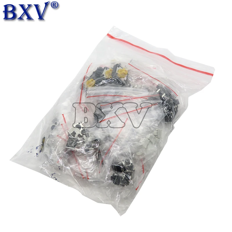 125PCS Assorted Micro Push Button Tact Switch Reset Mini Leaf Switch SMD DIP 2*4 3*6 4*4 6*6 Diy Electronic Kit 25 Types Each 5