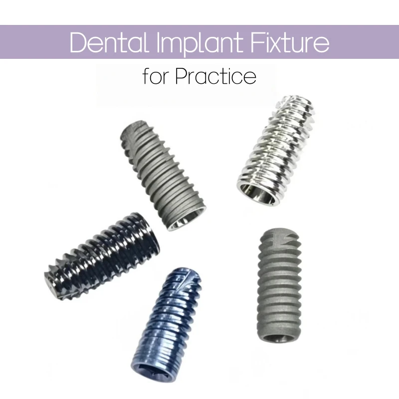 1pcs Dental Implant Fixture Practice Model Compatible with Osstem/DEN/Nobel/Ankylos/MIS Dental Training Tool for Student
