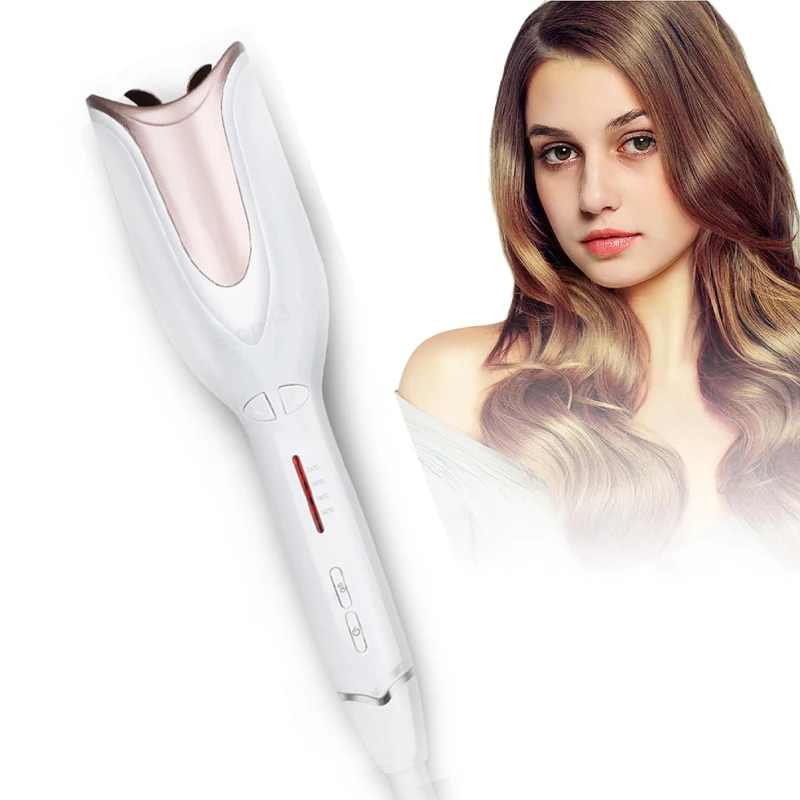 Professional Rotating Hair Curler Ceramic Ionic Fast Heating Curling Iron Portable Hair Styling Tool for Long Lasting