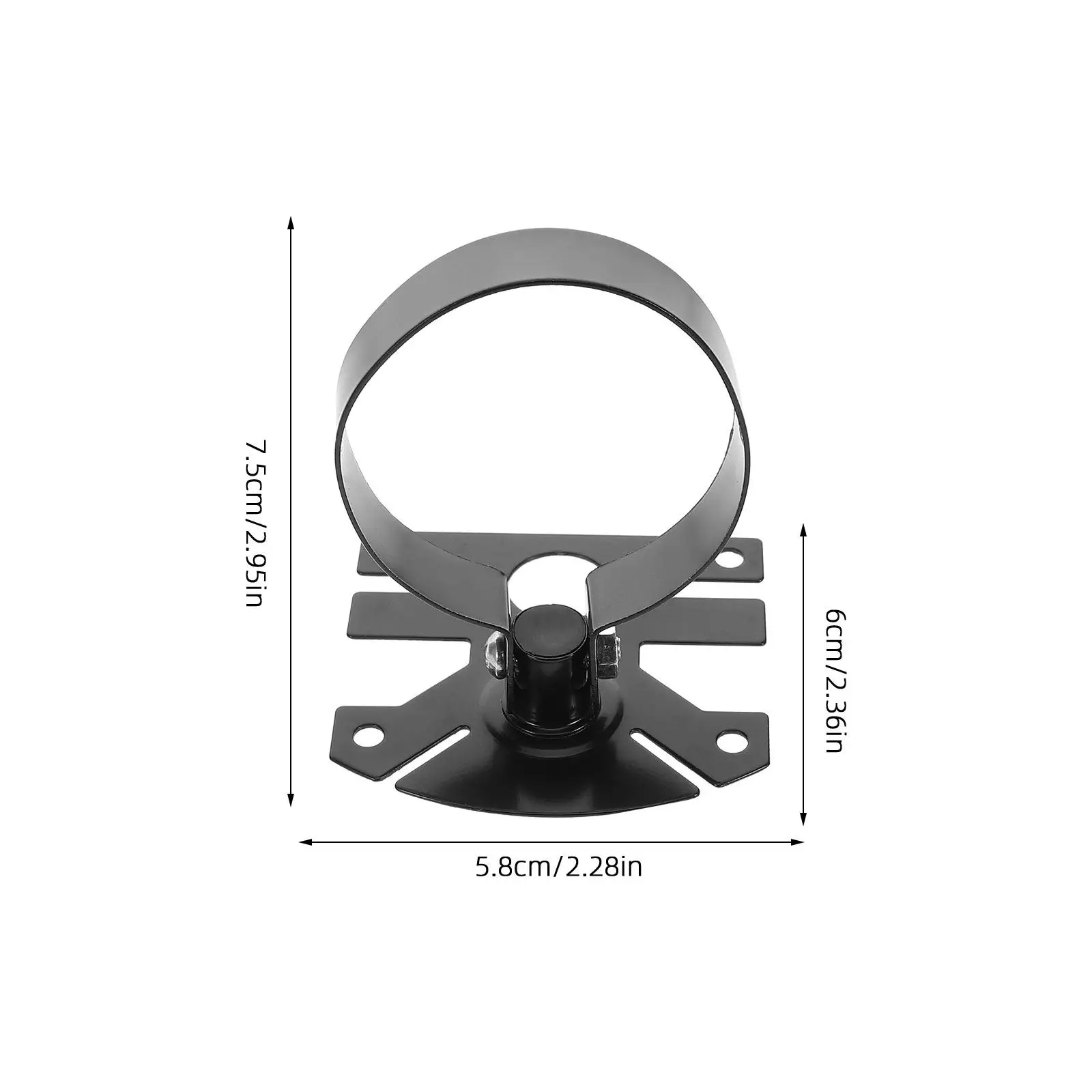 52Mm Adjustable Iron Gauge Holder Black Meter Pod Swivel Mount Bracket Single Hole Car Interior Modification Iron Meter Mount