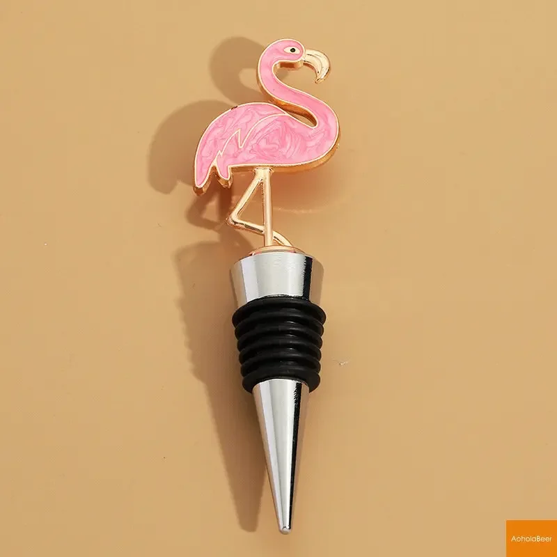 Bar Accessories Home Bars Flamingo Letter Shape Bottle Stoppers Wine Plug Home Bar Bottle Decor Crafts Resin Wine Stopper Keeper