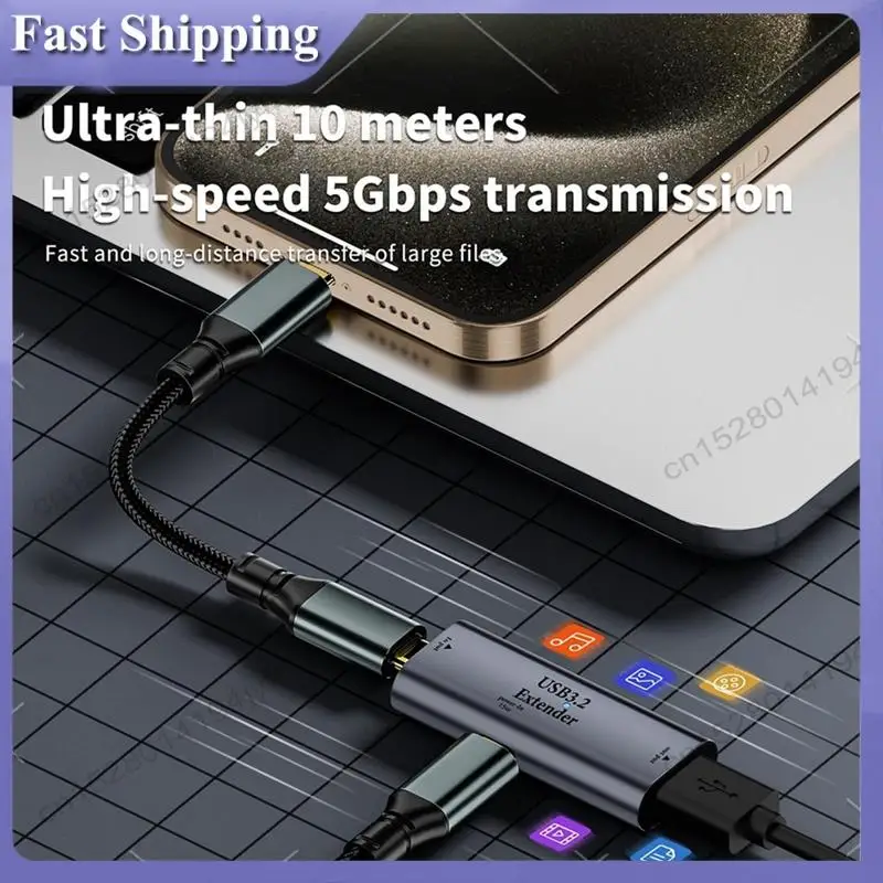 -ABDH USB A 3.2 Power Supply Extender, Signal Amplifier Extender, 5Gbps 15W Power For Phone, Laptop, Camera, Scanner, Printer