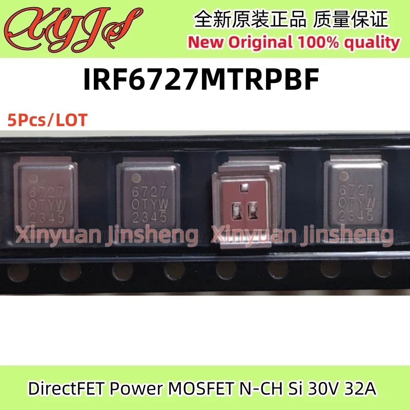 5Pcs/LOT IRF6727MTRPBF 6727 IRF6727M IRF6727 IRF6727MPBF IR6727 DirectFET Power MOSFET N-CH Si 30V 32A New Original 100% quality