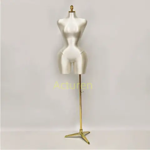 Maniquí artístico de tela femenina de satén de seda de gran tamaño para pantalones gordos cintura delgada tienda de ropa de cuerpo completo exhibición de boda A002
