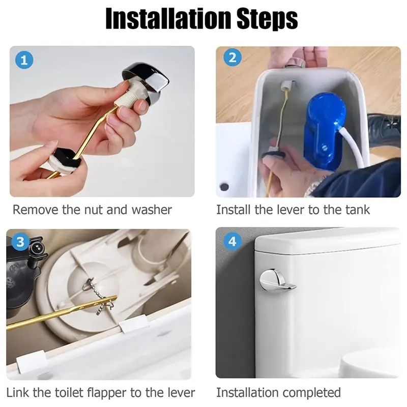 【LAST CHANCE】For TOTO Kohler For St743s Side Mount Toilet Flush Tank Lever Handle CP Trip Lvr Universal Part Number THU068