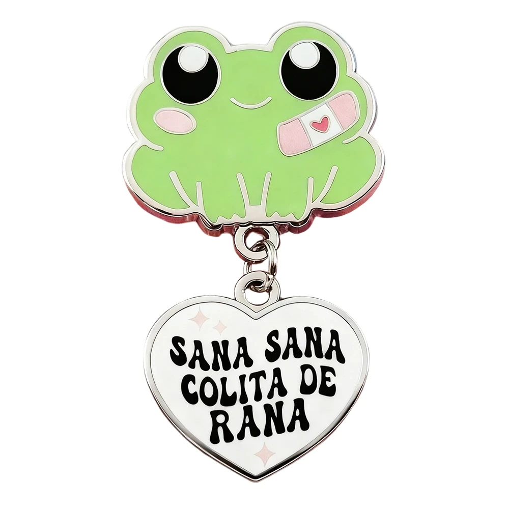 سانا سانا كوليتا دي رانا المينا دبوس لطيف شفاء الضفدع شارة ممرضة الصيدلي الطبية متعة الملحقات الجدة هدية قلادة