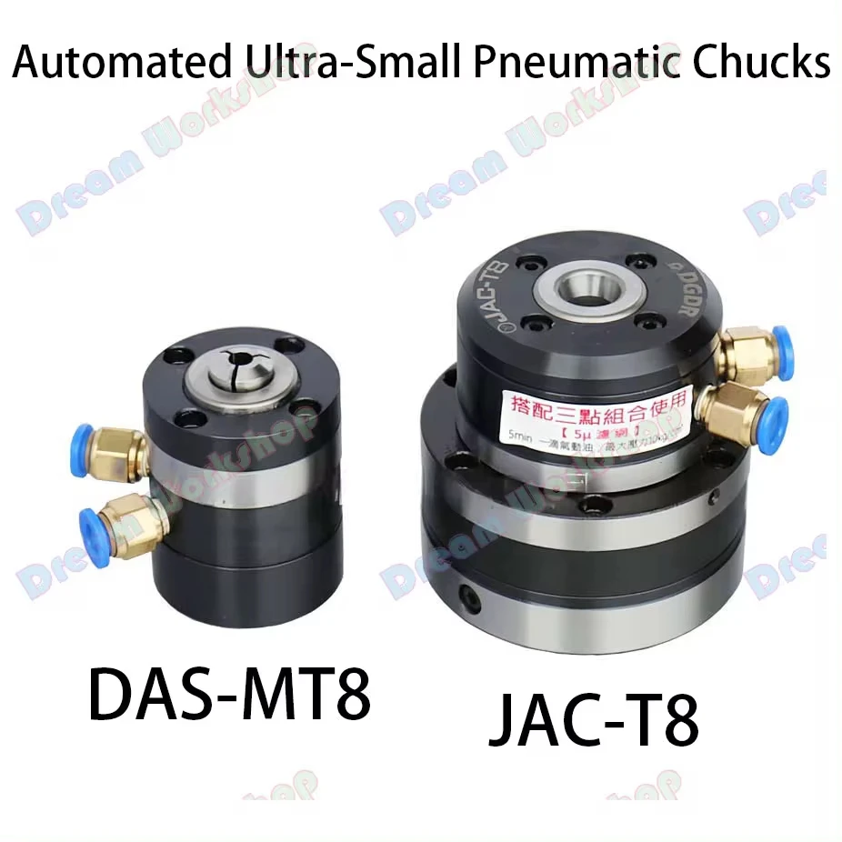 Mini Air Collet Chuck DSA-MT8 DAS-15SS JAC-T8 for Grinding Machine, Robot Feeding Material, Automatic Equipment, Clamping Tools