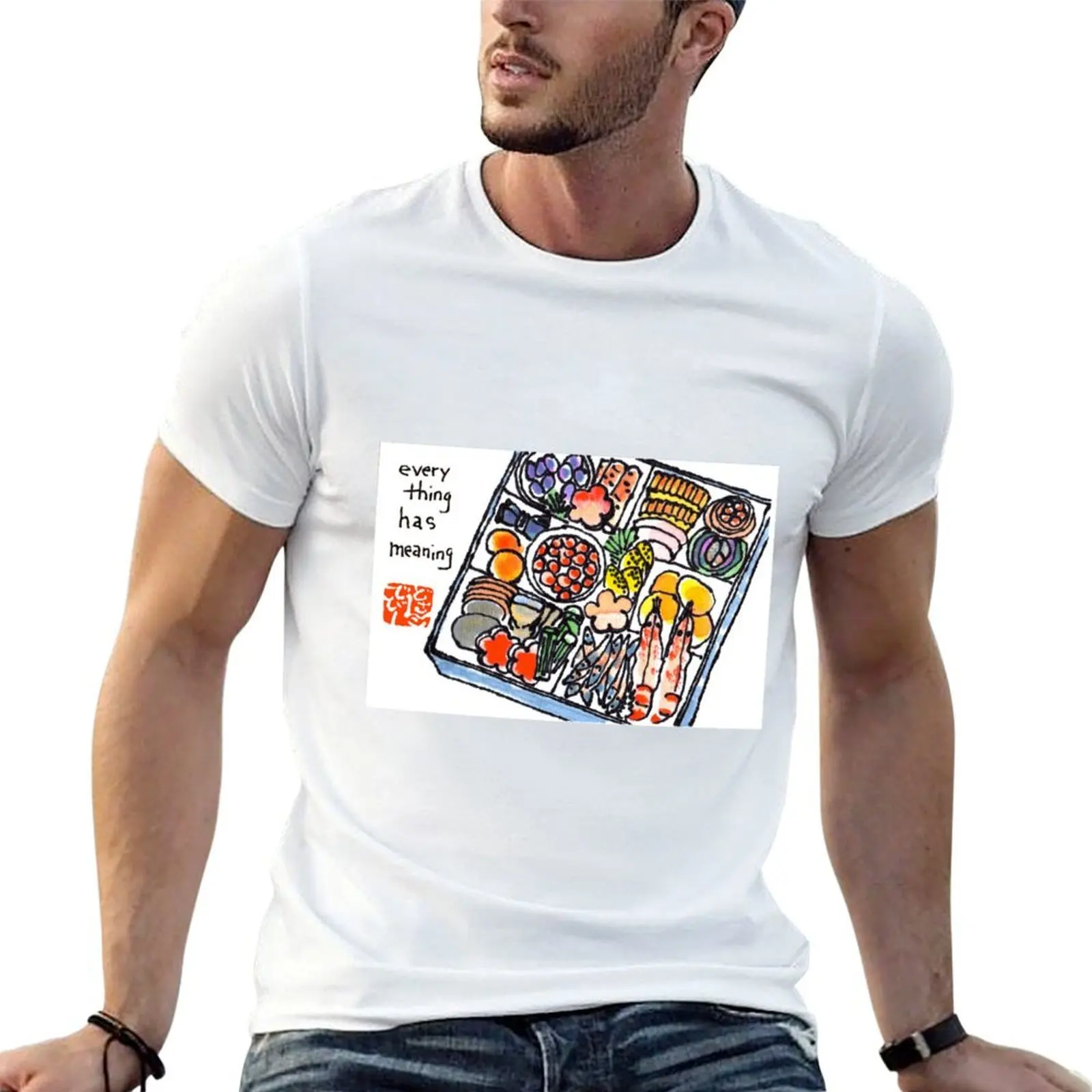 

man shirts Cuisine man Japanese t t shirt T-Shirt shirt men cotton for 100% t men luxury (Osechi)