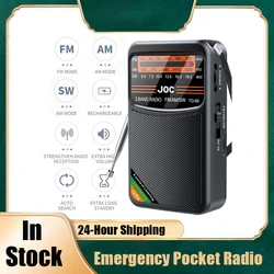 Battery Operated Radio FM AM SW Radio Built-in Speaker Pointer Pocket Radio Type-C Rechargeable with HD Display Screen for Elder