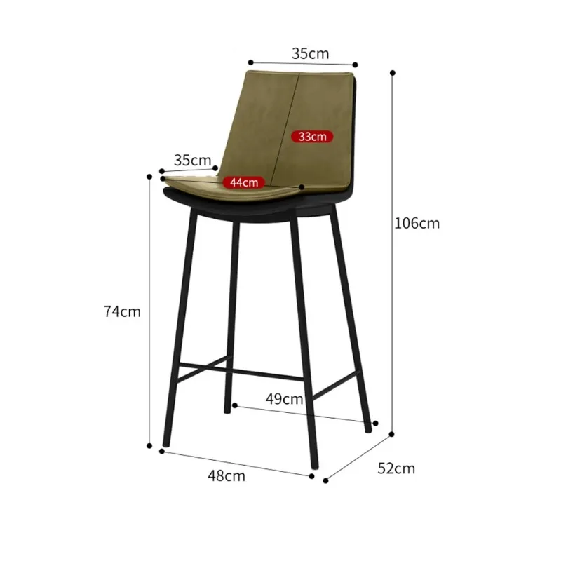تصميم فاخر كرسي طويل الساق الجمال الشمال الحديثة بسيطة كرسي طويل الساق مريح قسط Taburetes Para Barra De Cocina أثاث المنزل