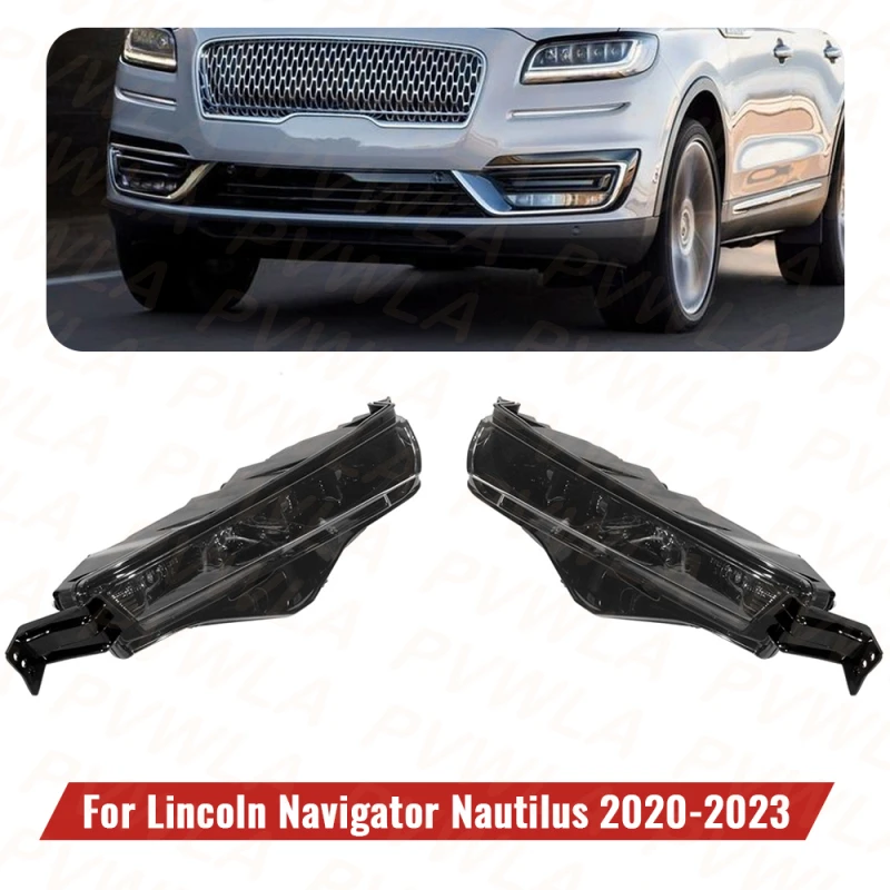 LED Fog Light 6 PIN For Lincoln Nautilus 2020 2021 2022 2023 Car Accessories Front Bumper Smoky Lamp DRL