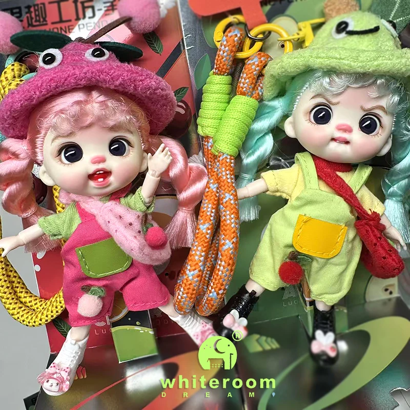 

Аксессуары для кукол BJD OB11, аксессуары для кукольной одежды, мобильный кулон, подарок, 13 см, мини-милый красочный комплект одежды с фруктами, подарок для девочки