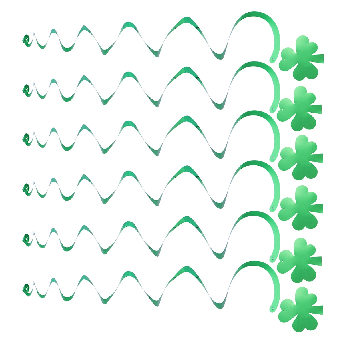 6Pcs Green Shamrock… - image