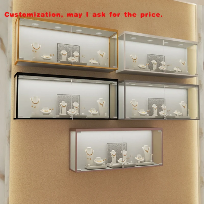 

custom.Luxury Jewellery Display Showcase Custom Design Lockable Glass Jewelry Cabinet
