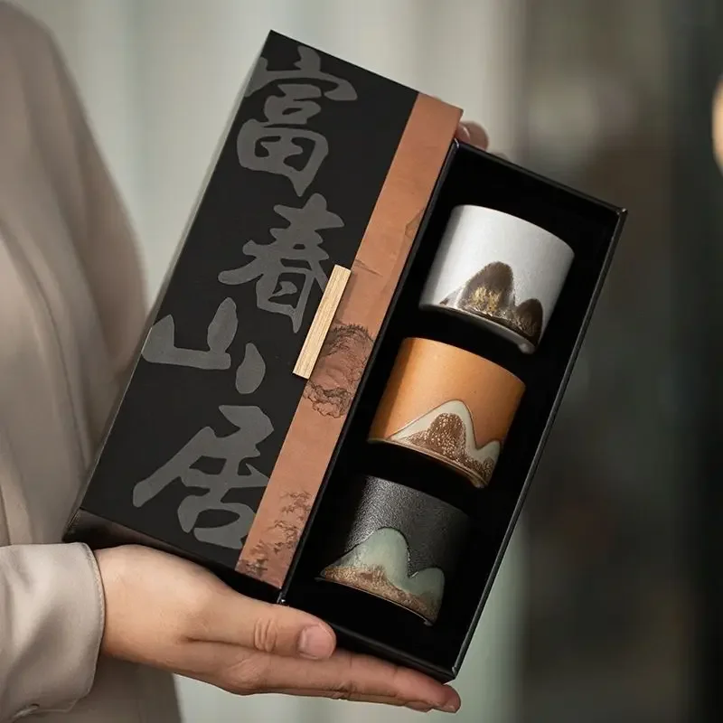 

Грубая керамика Фаравей Горная чайная чашка Чашка с ручной росписью Чашка на одну чашку Кунг-фу Чайный сервиз Чашка для чая Керамическая глазурь Картина Цветной чай