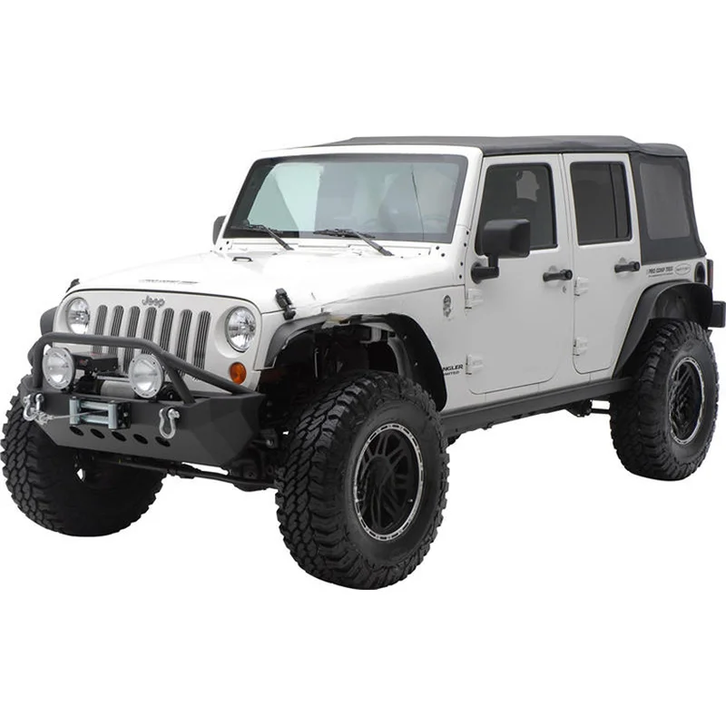 Hot Selling JP16 ODM Textured Aluminum Flat Fender Flares Fit Wrangler JK Exterior Tuning Accessories