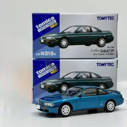 2406 Tomytec TLV 1/64 LV-N313b Nissan SILVIA Q's TypeS S14 Turquoise Die-cast Alloy Car Model Collection Display Gift