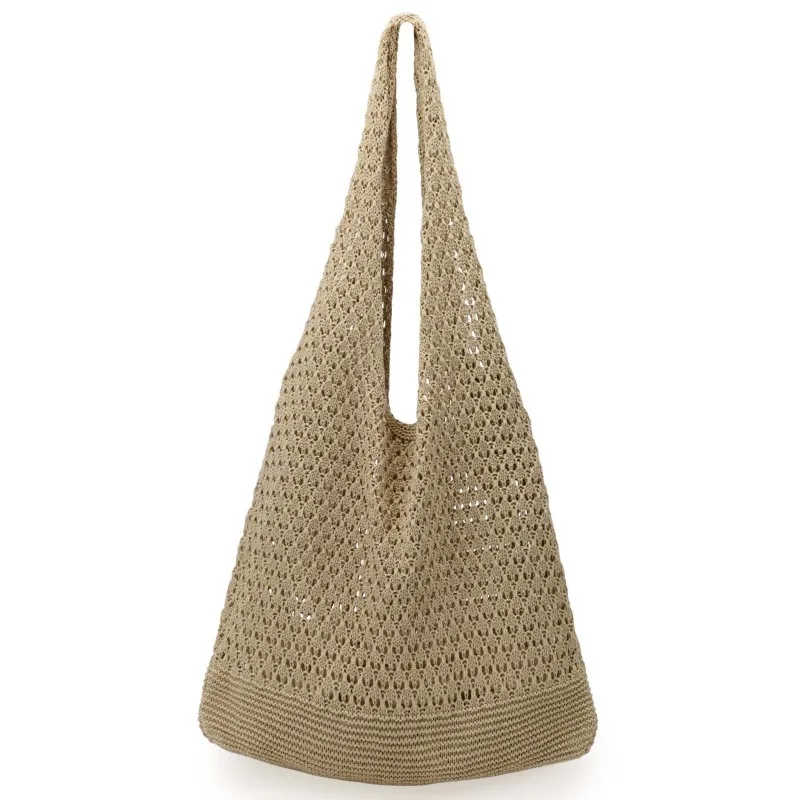 Women’s Handbags,Top-Handle Bags,Crochet Bags for Women Beach Totes Bags Aesthetic Summer Tote Shoulder Hippie Bag Knit Bag
