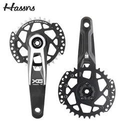 HASSNS Mountain Bike Chainring Crown 32 34 Teeth With Bicycle Sprocket Rotor Crankset 0/3 Degree Single Chainring For NX XO