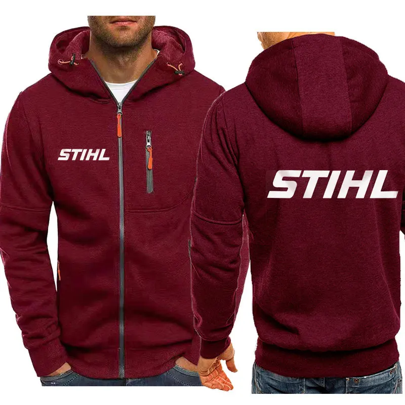 الرجال أداة كهربائية هوديس طويلة الأكمام البلوز سستة تصميم مقنعين البلوز للرجال الملابس الرياضية سترة عادية #5